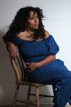 Load image into Gallery viewer, Buy now online from Emma&#39;s Emporium, blue cotton peacock print bandeau sun summer top, perfect for beach, festival and party. Emma&#39;s Emporium designs and sources fair trade ethical women&#39;s clothing, gifts and accessories. Fun and fair hippie clothes and boho festival fashion.
