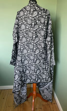 Load image into Gallery viewer, Available to buy online now! Cosy &amp; Warm, Emma&#39;s Emporium Autumn Winter wrap blanket cardigan in paisley fleece, machine washable vegan wool.
