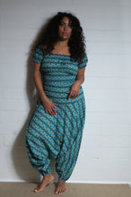 Load image into Gallery viewer, Bold Peacock Print Cotton Harem Trousers
