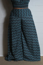 Load image into Gallery viewer, Palazzo Trousers - Peacock Print Cotton
