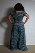 Load image into Gallery viewer, Palazzo Trousers - Peacock Print Cotton
