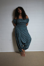 Load image into Gallery viewer, Bold Peacock Print Cotton Harem Trousers
