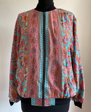 Load image into Gallery viewer, Emma&#39;s Emporium Bomber Jacket, loose fit paisley sari coat, available to buy online from Emma&#39;s Emporium, ethical slow alternative hippy festival fashion
