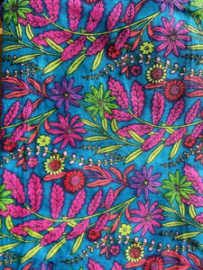 Buy now online, Emma's Emporium floral Genie trousers, lightweight cotton loose fit trousers in beautiful Indian floral print. Buy now from Emma's Emporium online store, ethical alternative women's fashion; hippie festival clothing and accessories, ethically sourced from India and South America. Shop online or find us at a festival. All clothing and products available for UK wholesale.