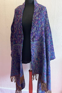 Jackets - Warm Fleecy Paisley Wrap Cardigan