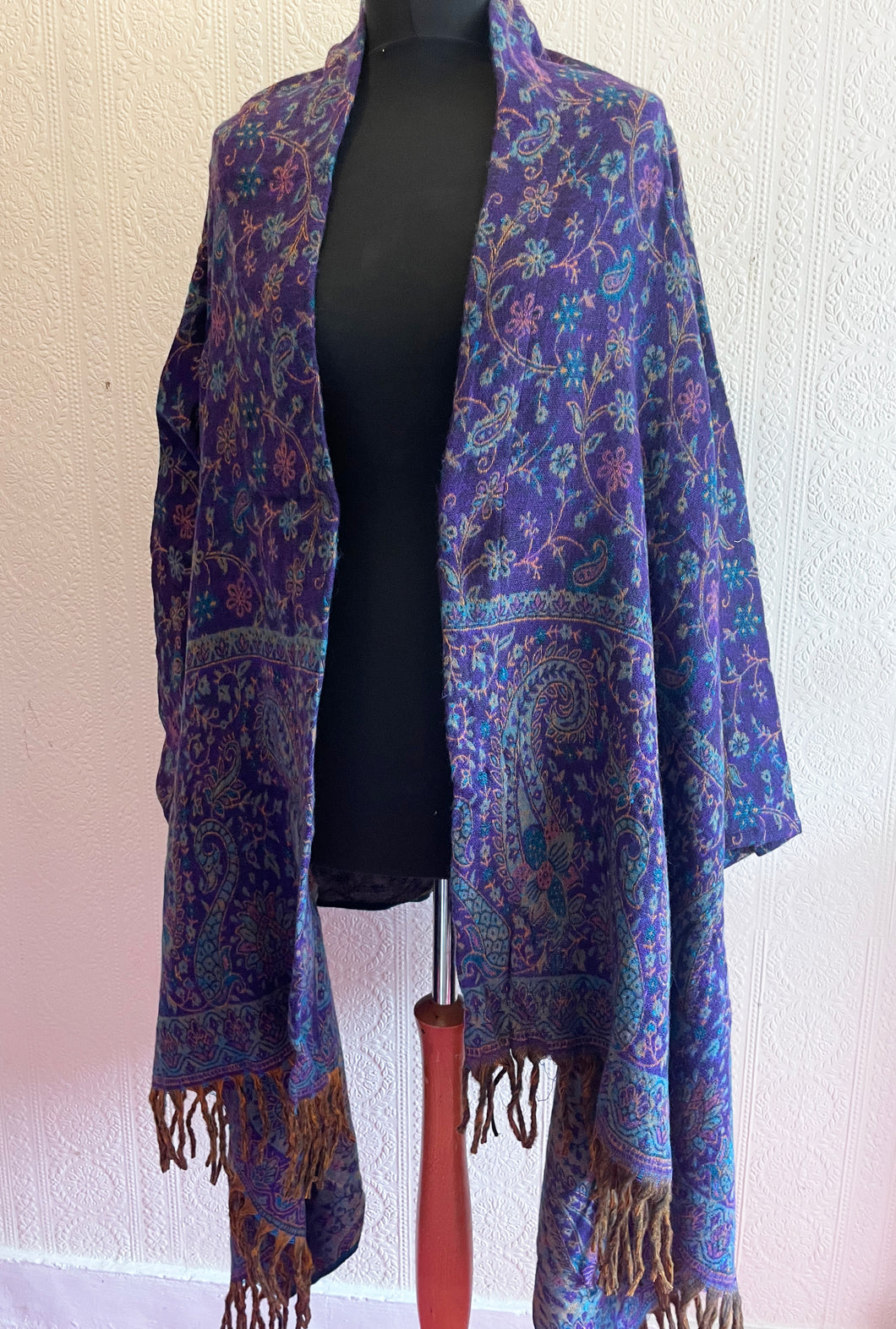 Jackets - Warm Fleecy Paisley Wrap Cardigan