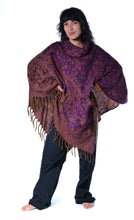 Load image into Gallery viewer, Warm Paisley Collar Poncho
