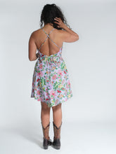 Load image into Gallery viewer, Buy now online from Emma's Emporium, floral print cotton summer sun dress, beach, holiday or party dress. Women's clothing, shop online, Emma's Emporium, Ethical Fashion.
