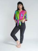 Load image into Gallery viewer, Buy now online from Emma's Emporium, ethical women's fashion, alternative hippy clothing. Tie dye unisex loose fit shirts, plus sized, designed for men and women. Emma's Emporium colourful summer shirt.
