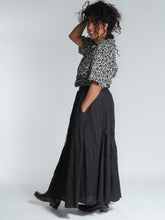 Load image into Gallery viewer, Emma's Emporium full length cotton maxi skirt, gypsy boho style - with pockets! hippie festival vibe, women's slow fashion available to buy online.
