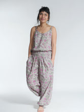 Load image into Gallery viewer, Buy now online! Emma's Emporium relax fit cotton harem genie baggy trouser pant. Floral block print cotton and mixed vibrant colours. Buy Emma's Emporium, slow fashion, ethically sourced, Indian cotton women's summer trouser. Hippie hippy festival alternative clothing.
