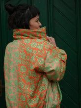 Load image into Gallery viewer, Buy now at Emma's Emporium online shop,  fleece lined recycled sari machine washable coat. Men's Women's Unisex Plus Size, winter warm coats. Shop at Emma's Emporium Hippie Hippy ethical alternative women's fashion and clothing.
