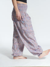 Load image into Gallery viewer, Buy now online! Emma's Emporium relax fit cotton harem genie baggy trouser pant. Floral block print cotton and mixed vibrant colours. Buy Emma's Emporium, slow fashion, ethically sourced, Indian cotton women's summer trouser. Hippie hippy festival alternative clothing.
