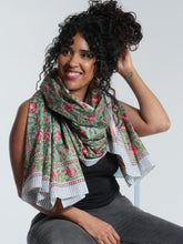 Load image into Gallery viewer, Buy now, shop Emma's Emporium online. Light pure cotton sarong scarf scarves, perfect shawl, wrap, thro or cover; featuring delicate floral prints in mixed colours. Shop Emma's Emporium slow fashion, hippie hippy boho festival women's clothing and accessories. unisex hippie clothing and apparel. 
