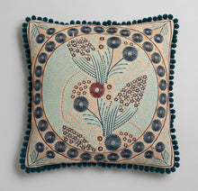 Load image into Gallery viewer, Buy now online, Emma's Emporium Embroidered boho cotton cushion cover.

