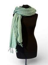 Load image into Gallery viewer, Buy now online From Emma's Emporium alternative women's slow ethical fashion and hippie hippy boho festival shop. Unisex pure cotton natural summer winter scarf in bright bold and earthy colours.
