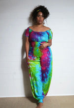 Load image into Gallery viewer, Emma's Emporium bright colourful tie dye rayon sun top. Buy online, Emma's Emporium slow, ethical, fair trade women's clothing and festival fashion.
