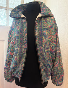 Sari Fleece lined Bomber Jacket - Paisley