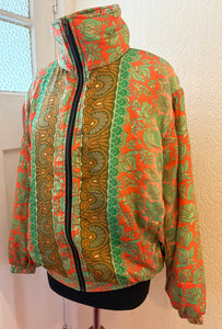 Sari Fleece lined Bomber Jacket - Paisley