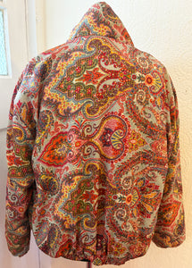 Sari Fleece lined Bomber Jacket - Paisley