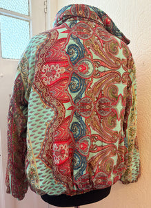 Sari Fleece lined Bomber Jacket - Paisley