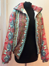 Load image into Gallery viewer, Sari Fleece lined Bomber Jacket - Paisley
