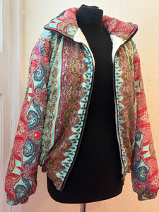 Sari Fleece lined Bomber Jacket - Paisley