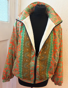 Sari Fleece lined Bomber Jacket - Paisley