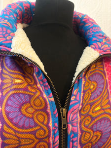 Sari Fleece lined Bomber Jacket - Paisley