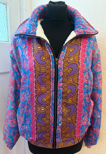 Sari Fleece lined Bomber Jacket - Paisley