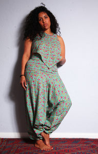 Emma's Emporium Flower Print Cotton Harem Trousers