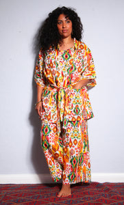 Emma's Emporium Ikat Print Cotton Loose Unisex Trousers