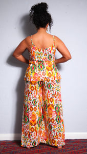 Emma's Emporium Ikat Print Cotton Loose Unisex Trousers