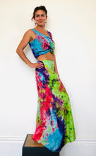 Load image into Gallery viewer, tie-dye extra wide leg palazzo pants, festival wear summer trousers
