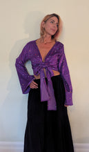 Load image into Gallery viewer, Emma&#39;s Emporium Star print flared Sleeve Tie Top
