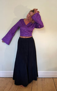 Emma's Emporium Star print flared Sleeve Tie Top