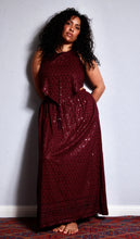 Load image into Gallery viewer, Buy now online. Emma's Emporium sequin backless hanky top. Beautiful halter-neck sun top, embroidered and adorned with sequins. made from soft rayon. Emma's Emporium ethical slow fair trade fashion, women's hippie and festival clothing.
