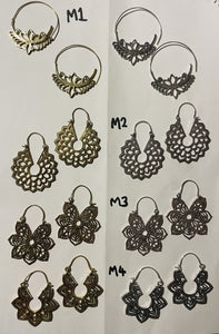 Earrings - Brass Tribal Gypsy Earrings - Medium