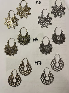 Earrings - Brass Tribal Gypsy Earrings - Medium