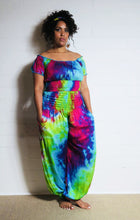 Load image into Gallery viewer, Emma's Emporium bright colourful tie dye rayon sun top. Buy online, Emma's Emporium slow, ethical, fair trade women's clothing and festival fashion.
