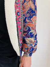Load image into Gallery viewer, Sari Fleece lined Bomber Jacket - Paisley
