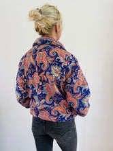 Load image into Gallery viewer, Sari Fleece lined Bomber Jacket - Paisley
