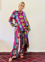 Load image into Gallery viewer, Emma&#39;s Emporium geometric patterned wrap blanket warm fleece cardigan. Buy now from Emma&#39;s Emporium online ethical alternative hippie festival fashions - women&#39;s and men&#39;s unisex clothing!
