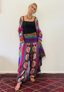 Emma's Emporium geometric patterned wrap blanket warm fleece cardigan. Buy now from Emma's Emporium online ethical alternative hippie festival fashions - women's and men's unisex clothing!