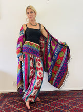 Load image into Gallery viewer, Emma&#39;s Emporium geometric patterned wrap blanket warm fleece cardigan. Buy now from Emma&#39;s Emporium online ethical alternative hippie festival fashions - women&#39;s and men&#39;s unisex clothing!
