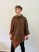 Load image into Gallery viewer, Emma&#39;s Emporium paisley fleece unisex hippie warm poncho
