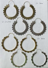 Load image into Gallery viewer, EMMA&#39;S EMPORIUM extra large brass and silver plate Indian earrings
