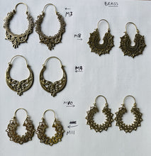 Load image into Gallery viewer, Emma&#39;s Emporium Brass tribal earrings
