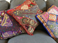 Load image into Gallery viewer, Cushion Cover - Recycled Sequin Patchwork
