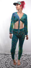 Load image into Gallery viewer, Shop now online at Emma&#39;s Emporium! Cotton lycra tie dye leggings, colourful comfy festival leggings!
